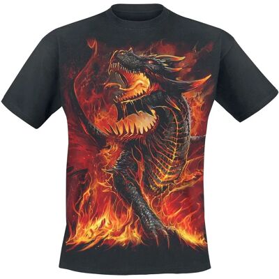 Wild Star Hearts Spiral Draconis - Svart bomulls-T-shirt - Man Wild Star Hearts Spiral Draconis - Svart bomulls-T-shirt - Man