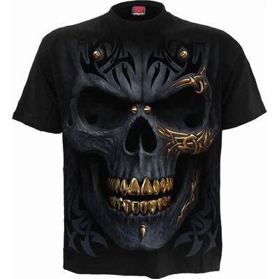 Spiral Direct Gothic BLACK GOLD - T-Shirt - Skulls, Tribal, Death - Unisex Spiral Direct Gothic BLACK GOLD - T-Shirt - Skulls, Tribal, Death - Unisex