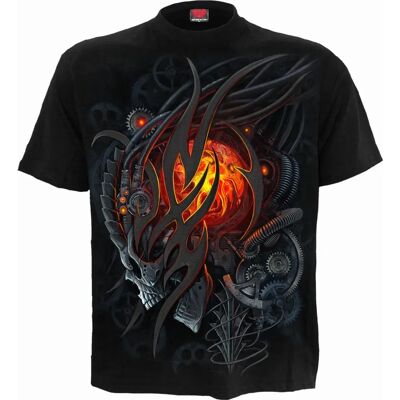 T-shirt gothique à manches courtes Spiral - Crâne steampunk - S-XXL - Publicité T-shirt gothique à manches courtes Spiral - Crâne steampunk - S-XXL - Publicité