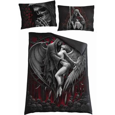 Spiral Dead KISS - Gothic Duvet Cover & Pillow Case - Black Spiral Dead KISS - Gothic Duvet Cover & Pillow Case - Black