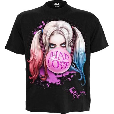 Harley Quinn MAD LOVE Schwarzes T-Shirt Harley Quinn MAD LOVE Schwarzes T-Shirt