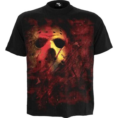 Spiral Direct Jason Vorhees Blutverschmiert T-Shirt Schwarz - T-Shirt Spiral Direct Jason Vorhees Blutverschmiert T-Shirt Schwarz - T-Shirt