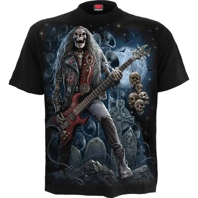 Spiral Direct Grim Rocker - Black T-Shirt - Skeleton Metal Tombstone - Gothic Style Spiral Direct Grim Rocker - Black T-Shirt - Skeleton Metal Tombstone - Gothic Style