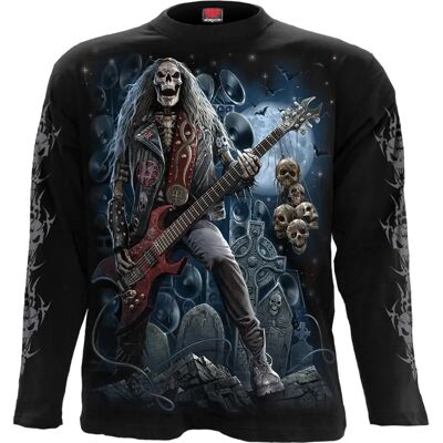 Gothisk langærmet T-shirt Spiral Direct Grim Rocker - Skelet Metal Sort Gothisk langærmet T-shirt Spiral Direct Grim Rocker - Skelet Metal Sort