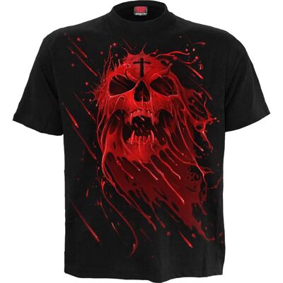 Spiral Direct Gothic PURE BLOOD - T-Shirt Black - Gothic style - Vampire design - Short sleeve - Casual wear - High-quality cotton - Dark color - Unique graphic print - Size Small Spiral Direct Gothic PURE BLOOD - T-Shirt Black - Gothic style - Vampire design - Short sleeve - Casual wear - High-quality cotton - Dark color - Unique graphic print - Size Small