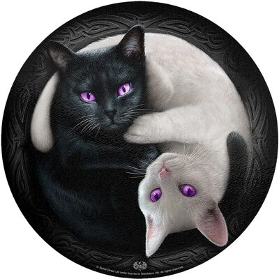 Spiral Direct Gothic YIN YANG CATS - Lasinen leikkuulauta (Pyöreä) Spiral Direct Gothic YIN YANG CATS - Lasinen leikkuulauta (Pyöreä)