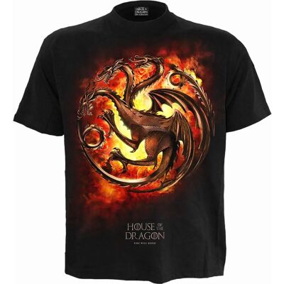 Close Up House of the Dragon T-Shirt DRAGON FLAMES Fire will Reign XL - T-Shirt Close Up House of the Dragon T-Shirt DRAGON FLAMES Fire will Reign XL - T-Shirt
