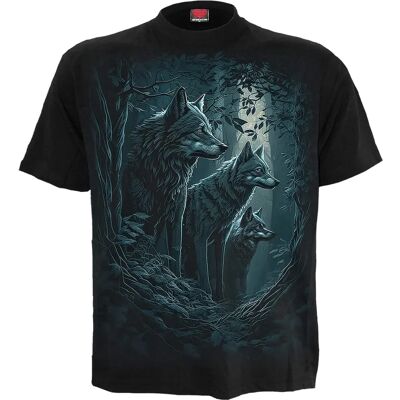 Spiral Forest Guardians Kurzes T-Shirt - Schwarz - Baumwolle - Unisex Spiral Forest Guardians Kurzes T-Shirt - Schwarz - Baumwolle - Unisex