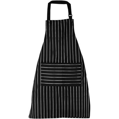 Tablier de Chef TRIXES Rayures Noires et Blanches - Publicité Tablier de Chef TRIXES Rayures Noires et Blanches - Publicité