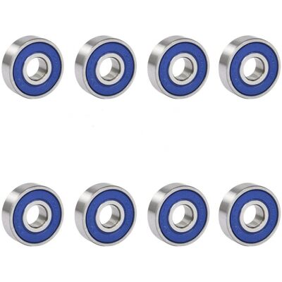 Trixes 8 pièces Roulements ABEC 9 sans friction pour skateboards et patins - Publicité Trixes 8 pièces Roulements ABEC 9 sans friction pour skateboards et patins - Publicité