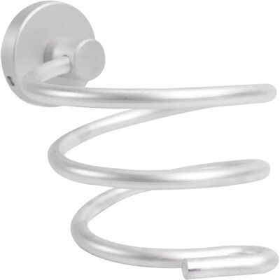 TRIXES Wall Mounted Hair Dryer Holder - Silver - Hair Dryer Storage - Professional & Home TRIXES Wall Mounted Hair Dryer Holder - Silver - Hair Dryer Storage - Professional & Home