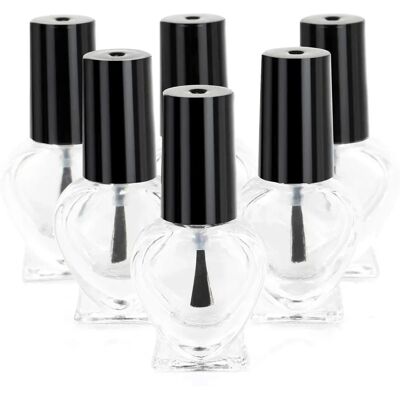TRIXES 6 Frascos de esmalte em forma de coração - Acessórios para unhas TRIXES 6 Frascos de esmalte em forma de coração - Acessórios para unhas