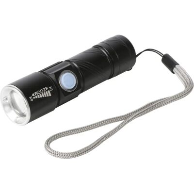 TRIXES Lanterna LED USB Recargável Ultra Brilhante - Foco - 3 Modos TRIXES Lanterna LED USB Recargável Ultra Brilhante - Foco - 3 Modos