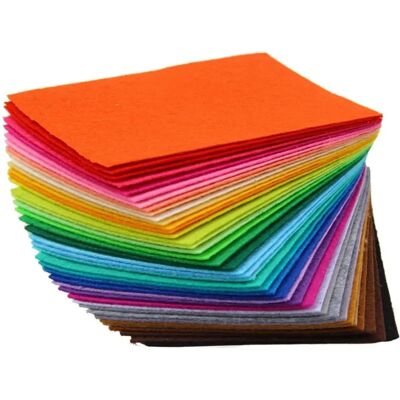 Trixes 40PC Multicoloured Felt Sheets - Felt Sheets for Arts and Crafts Trixes 40PC Multicoloured Felt Sheets - Felt Sheets for Arts and Crafts