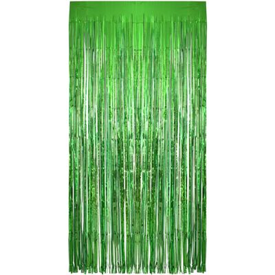 TRIXES cortina de papel de alumínio verde vibrante para festas - 2M TRIXES cortina de papel de alumínio verde vibrante para festas - 2M