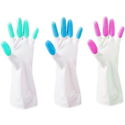TRIXES Luvas de borracha - Luvas de lavar - Luvas de limpeza - Pack de 3 TRIXES Luvas de borracha - Luvas de lavar - Luvas de limpeza - Pack de 3