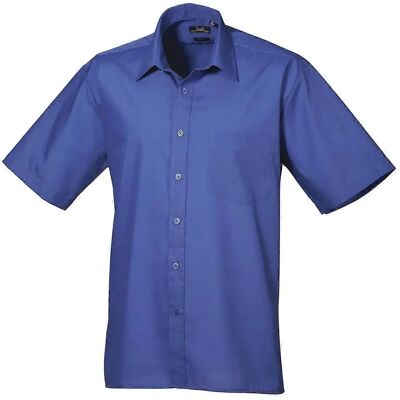 Premier Heren Korte Mouw Formeel Poplin Overhemd - Overhemd Premier Heren Korte Mouw Formeel Poplin Overhemd - Overhemd