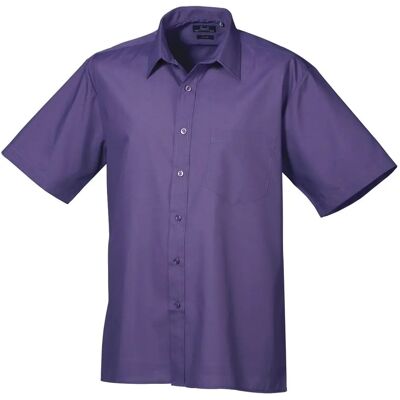 Premier Herens korte mouw formele poplin werkshirt Premier Herens korte mouw formele poplin werkshirt