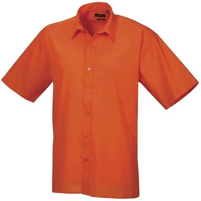 Premier Oranje Model 16.5 Formeel Poplin Overhemd Premier Oranje Model 16.5 Formeel Poplin Overhemd