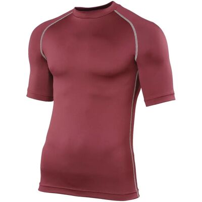 Rhino Uomo Maglietta Manica Corta Base Layer Marrone - Sport Rhino Uomo Maglietta Manica Corta Base Layer Marrone - Sport