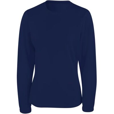 Spiro Navy Quick Dry Long Sleeve T-Shirt - Sports Spiro Navy Quick Dry Long Sleeve T-Shirt - Sports