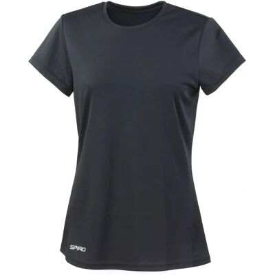 Spiro Womens Quick-Dry Black XL T-Shirt - Sports Spiro Womens Quick-Dry Black XL T-Shirt - Sports