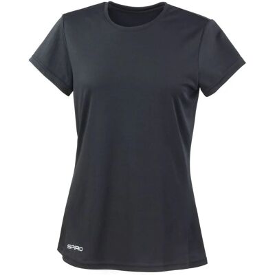 Spiro Women's Quick-Dry Performance T-Shirt - Sports Black Spiro Women's Quick-Dry Performance T-Shirt - Sports Black