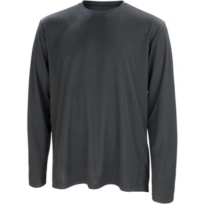 Spiro Black Quick-Dry Long Sleeve T-Shirt - Performance Spiro Black Quick-Dry Long Sleeve T-Shirt - Performance