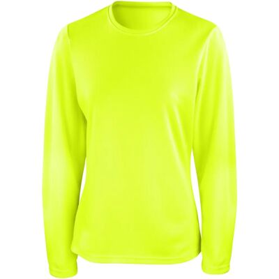 Spiro Ladies Lime Green Quick-Dry Performance T-Shirt Spiro Ladies Lime Green Quick-Dry Performance T-Shirt