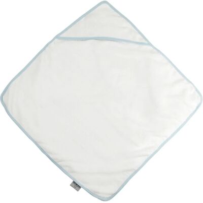 Towel City Baby Hooded Bath Towel - White/Blue - Baby Hooded Bath Towel Towel City Baby Hooded Bath Towel - White/Blue - Baby Hooded Bath Towel