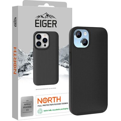 Coque rigide noire Eiger pour iPhone 15 - Étui téléphone Coque rigide noire Eiger pour iPhone 15 - Étui téléphone