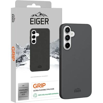 Eiger Schwarze Grip Hülle für Samsung A35 - Smartphone Case Eiger Schwarze Grip Hülle für Samsung A35 - Smartphone Case