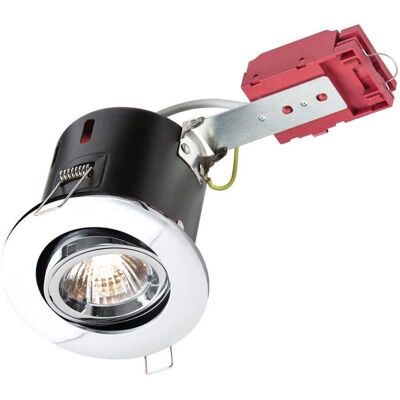 Knightsbridge - Adjustable chrome recessed downlight - GU10 50W Knightsbridge - Adjustable chrome recessed downlight - GU10 50W