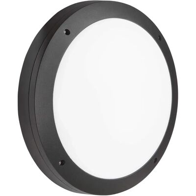 Knightsbridge LED Bulkhead Light - Adjustable CCT, Microwave Sensor - Black Knightsbridge LED Bulkhead Light - Adjustable CCT, Microwave Sensor - Black