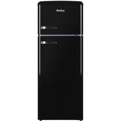 Amica FDR2213B Retro Style Fridge Freezer - Black Amica FDR2213B Retro Style Fridge Freezer - Black