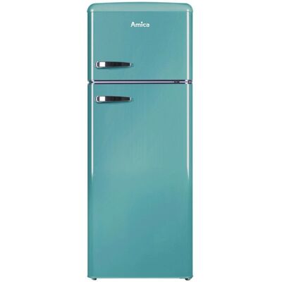 Amica FDR2213DB Blue - Fridge Freezer - 208L - Retro Amica FDR2213DB Blue - Fridge Freezer - 208L - Retro