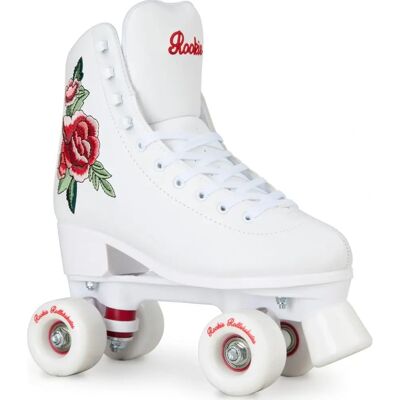 Rookie Weiß/mult Quad Rollschuhe - Kunstklassik - Gepolsterter Schuh Rookie Weiß/mult Quad Rollschuhe - Kunstklassik - Gepolsterter Schuh