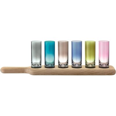 LSA International 40 cm Vodka Set - Assorted with Oak Paddle LSA International 40 cm Vodka Set - Assorted with Oak Paddle