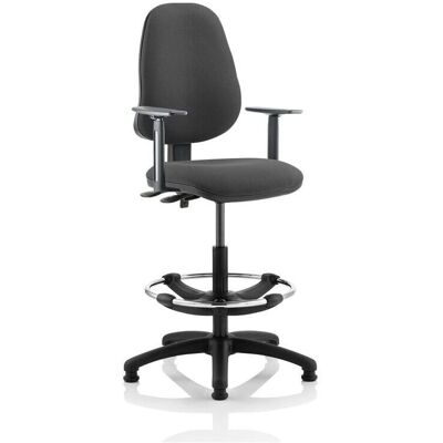 Eclipse Plus II Lever Task Office Chair - Charcoal - Adjustable Arms - Office Chair Eclipse Plus II Lever Task Office Chair - Charcoal - Adjustable Arms - Office Chair