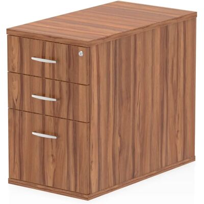 Impulse - I000131 - Walnut - 3 Drawer - Desk high pedestal Impulse - I000131 - Walnut - 3 Drawer - Desk high pedestal