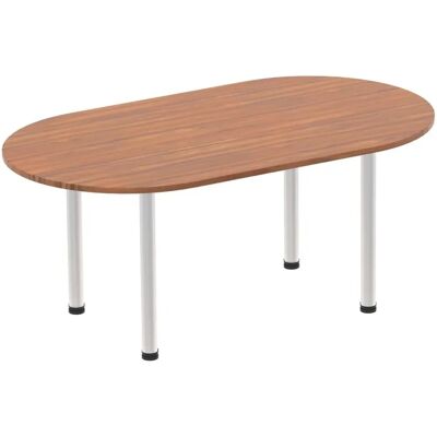 Impulse Silver 1600mm Oak Rectangle Desk - Office Furniture Impulse Silver 1600mm Oak Rectangle Desk - Office Furniture
