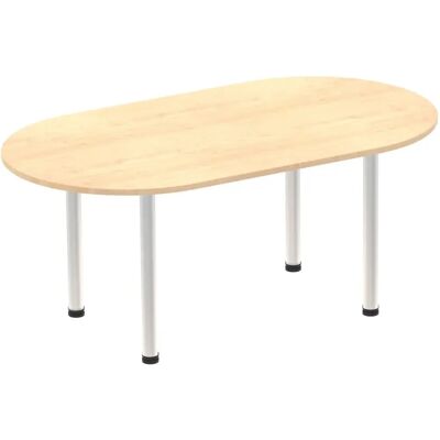 Impulse MI002647 - Silver Office Desk with Oak Top Impulse MI002647 - Silver Office Desk with Oak Top