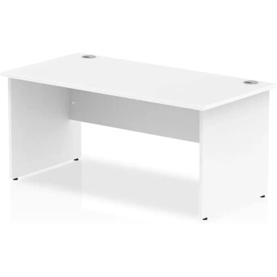 Impulse I000395 White Office Desk - Rectangle 1600 Wide Impulse I000395 White Office Desk - Rectangle 1600 Wide