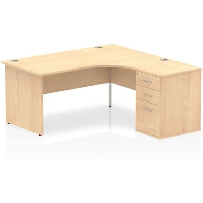 Impulse I000600 Office Desk - 25mm Tops, Cable Ports, Adjustable Feet - Office Desk Impulse I000600 Office Desk - 25mm Tops, Cable Ports, Adjustable Feet - Office Desk
