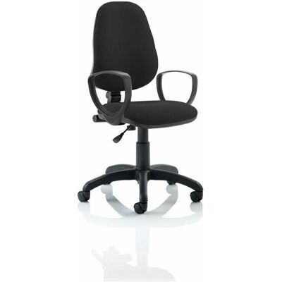 Eclipse Black Office Chair with Loop Arms - Office Chair Eclipse Black Office Chair with Loop Arms - Office Chair