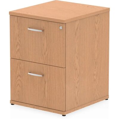 Impulse I000780 Oak Filing Cabinet - 2 Drawer, Lockable, Melamine Finish Impulse I000780 Oak Filing Cabinet - 2 Drawer, Lockable, Melamine Finish