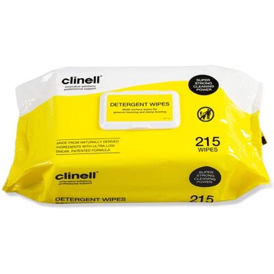 Clinell - Detergent Wipes - Pack 215 - Multi-Surface Wipes Clinell - Detergent Wipes - Pack 215 - Multi-Surface Wipes