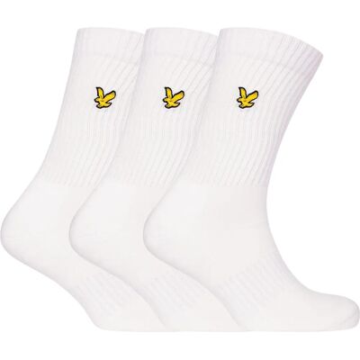 Lyle & Scott Hamilton Sportsocken - Weiß - Mittellang - 3er Pack Lyle & Scott Hamilton Sportsocken - Weiß - Mittellang - 3er Pack
