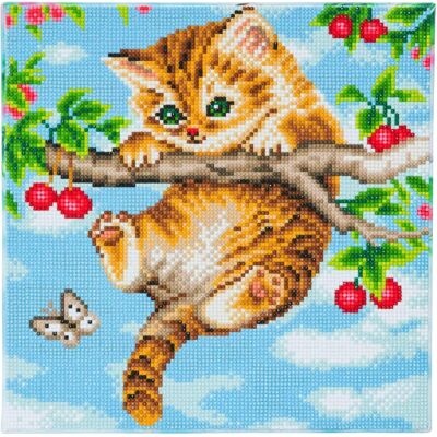 Craft Buddy Ltd. Cherry Kitten 30x30cm Diamant Malerei - Diamond Art Kit Craft Buddy Ltd. Cherry Kitten 30x30cm Diamant Malerei - Diamond Art Kit