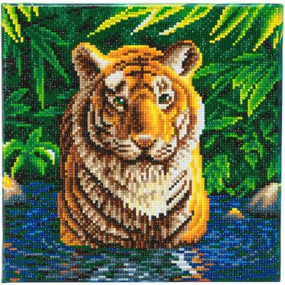 Craft Buddy Tiger Pool - Kit de Peinture Diamant - 30x30cm - Publicité Craft Buddy Tiger Pool - Kit de Peinture Diamant - 30x30cm - Publicité
